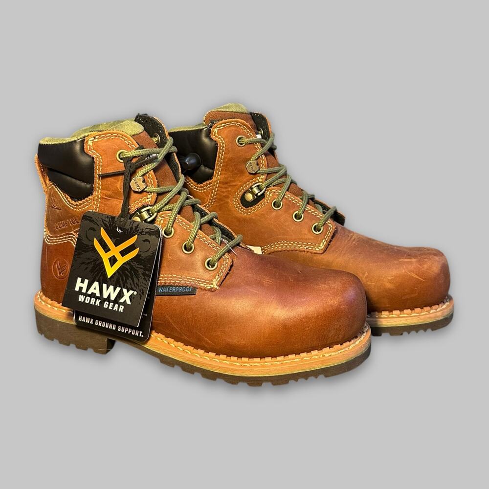 Hawx Work Gear Men’s Waterproof Comp Toe Work Boots - Size 7C